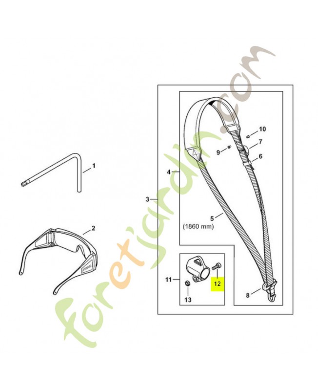 Vis cylindrique is m5 x 16 9022-341-0980 - Pièce détachée Stihl