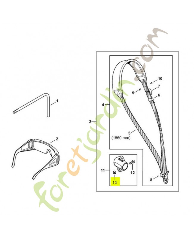 Ecrou à six pans m5 9210-261-0700 - Pièce détachée Stihl