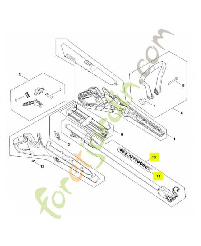 Tube complet 24,0 mm x 744 mm FA10-710-7101- Pièce détachée Stihl
