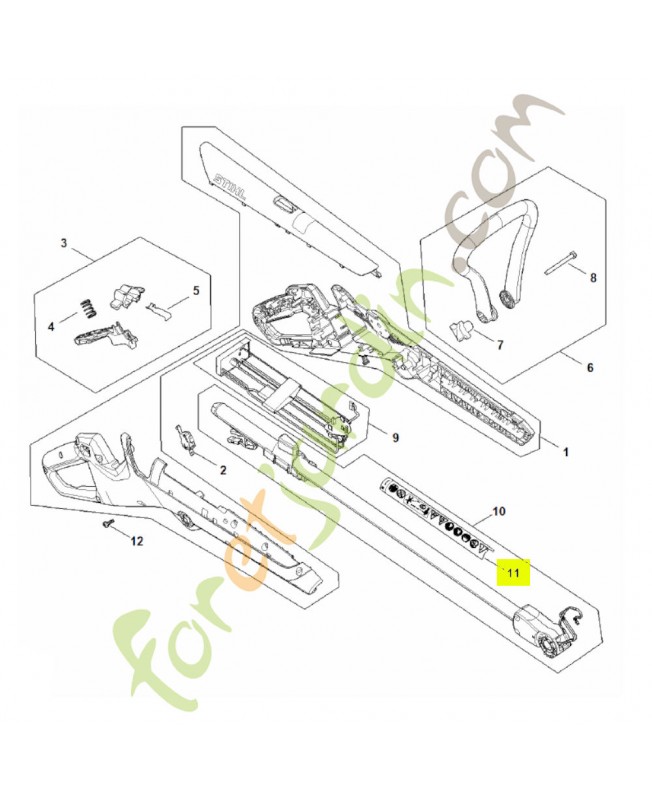 Autocollant 0000-967-7341- Pièce détachée Stihl