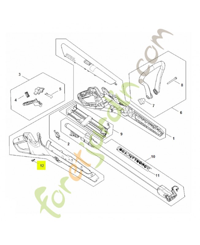 Vis is-p 4x16 9074-477-3025. Pièce détachée Stihl