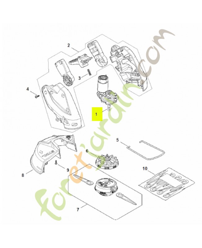 Moteur électrique FA10-600-0201- Pièce détachée Stihl