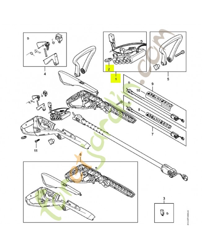 Batterie avec module électronique 4512-400-6501 - Pièce détachée Stihl