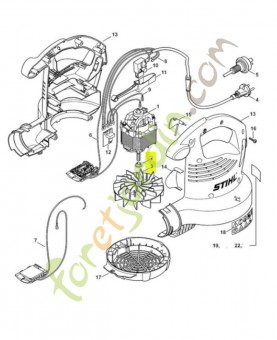 Turbine 4811-700-3401. Pièce détachée Stihl / Vicking