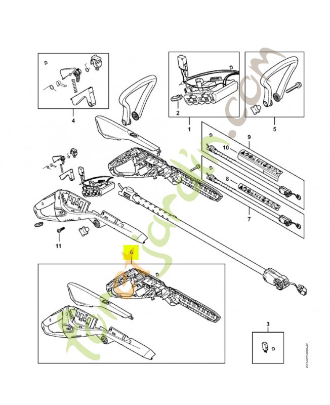 Carter de poignée 4512-790-1002- Pièce détachée Stihl