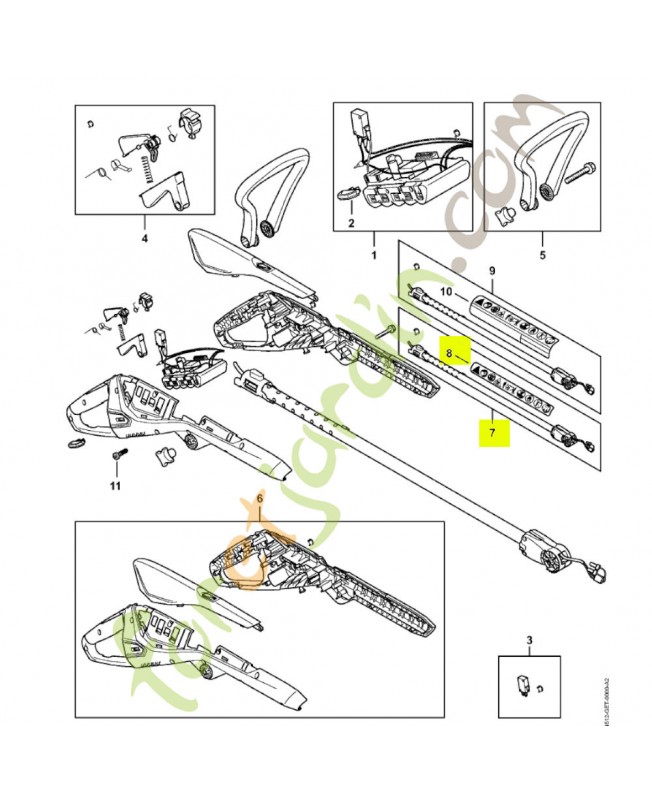 Tube complet ø 24.1mm 4512-710-7101- Pièce détachée Stihl