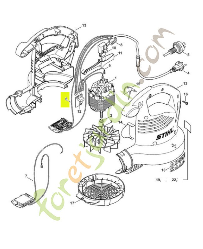 Faisceau de câbles 4811-440-3023. Pièce détachée Stihl / Vicking