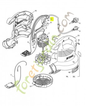 Fil électrique  4811-440-1900. Pièce détachée Stihl / Vicking