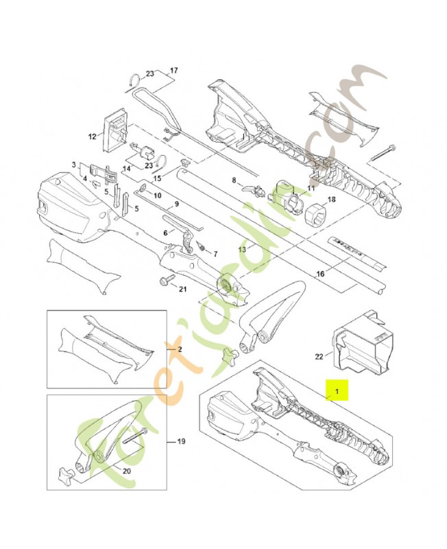 Carter de poignee 4522-790-1000- Pièce détachée Stihl