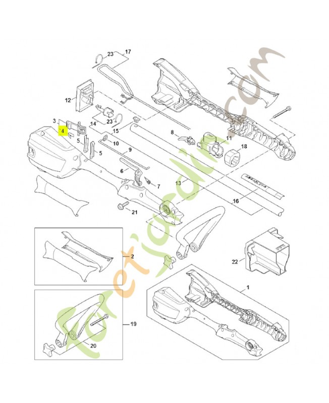 Ressort 0000-997-2201- Pièce détachée Stihl