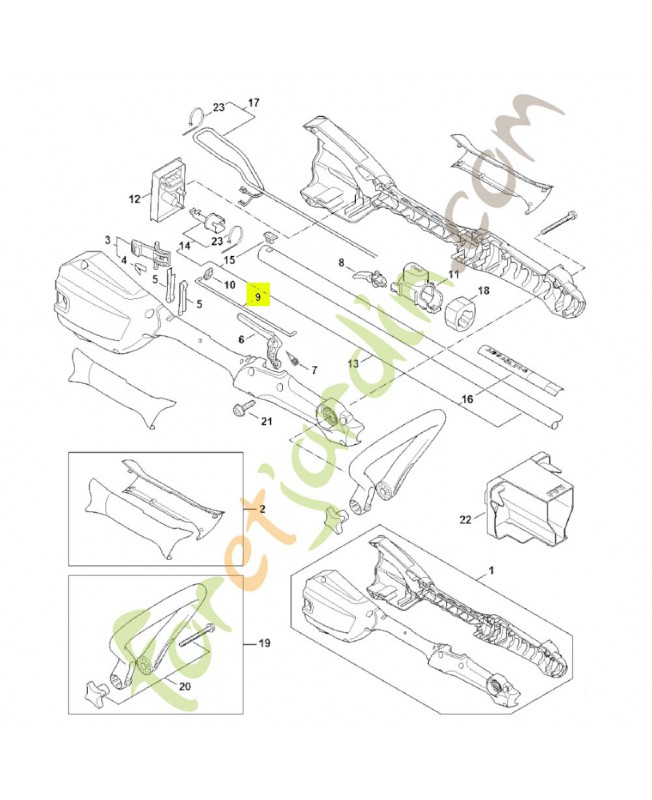 Tringlerie 4522-182-1500 - Pièce détachée Stihl