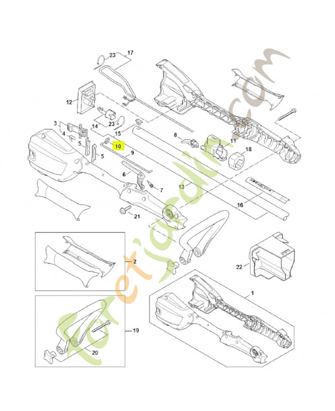 Levier 4522-182-2800- Pièce détachée Stihl