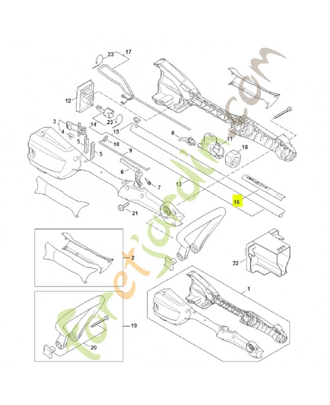 Autocollant 0000-967-7341- Pièce détachée Stihl