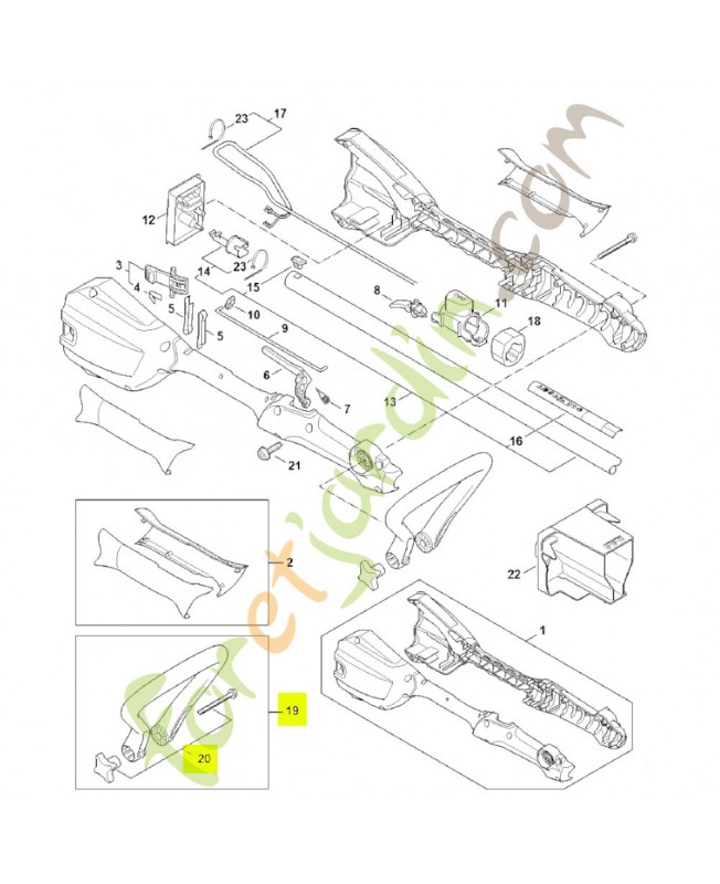 Poignée en arc 4816-790-1200- Pièce de détachée Sithl