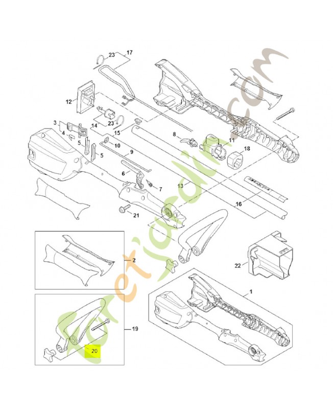 Jeu de pièces de fixation 4522-007-1300- Pièce détachée Stihl