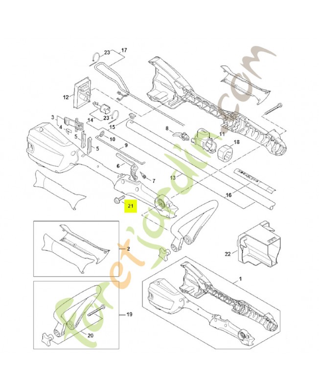 Vis is-p 4x16 9074-477-3025. Pièce détachée Stihl