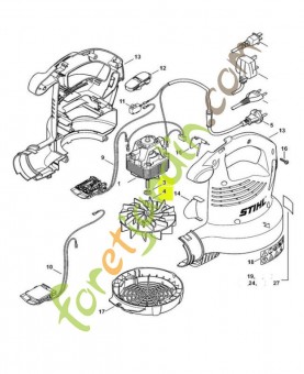 Turbine 4811-700-3401. Pièce détachée Stihl / Vicking