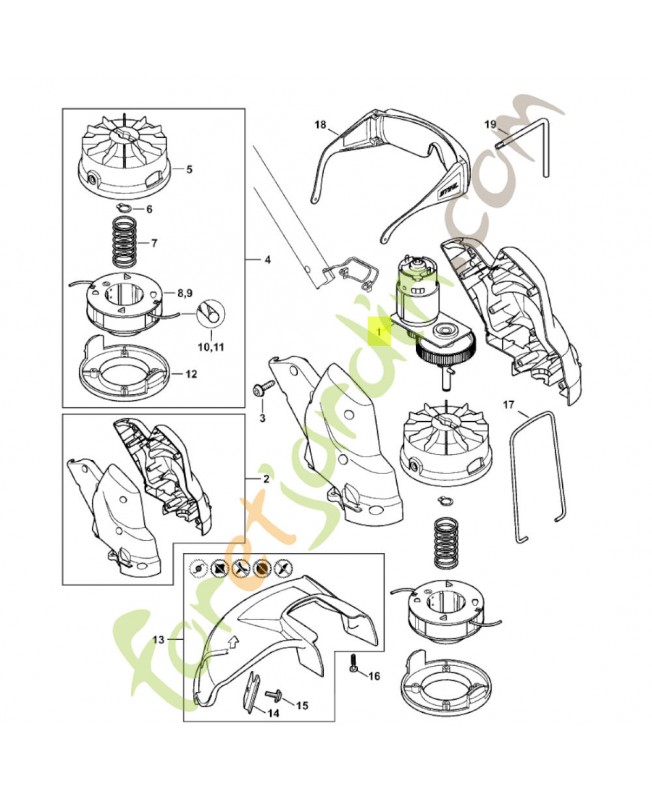Moteur electrique 4522-600-0201- Pièce détachée Stihl
