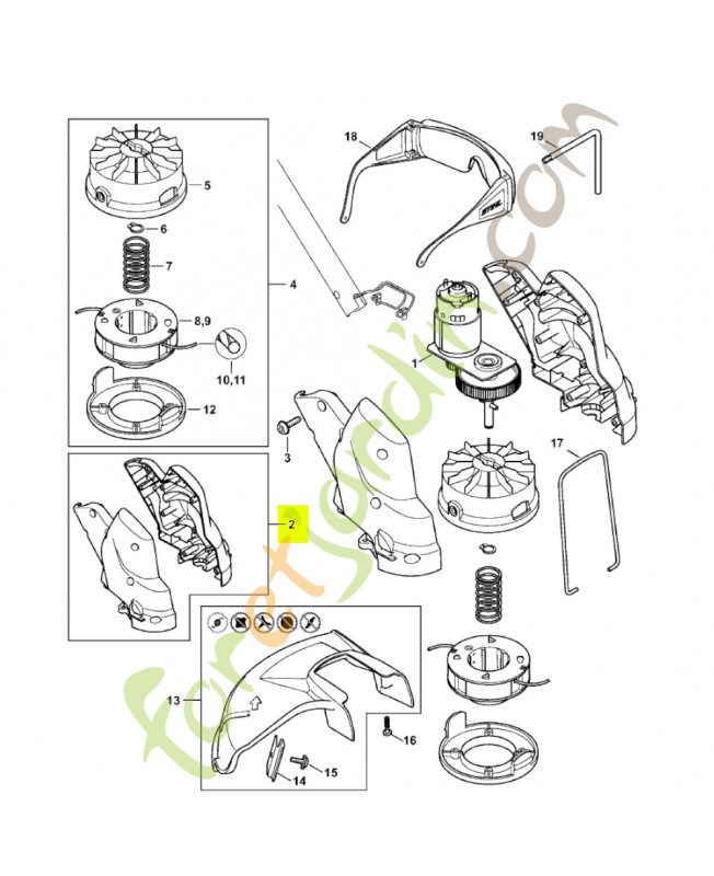 Carter moteur 4522-600-0800. Pièce détachée Stihl