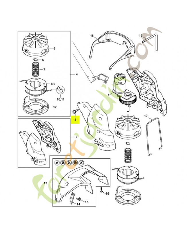 Vis is-p 4x16 9074-477-3025. Pièce détachée Stihl