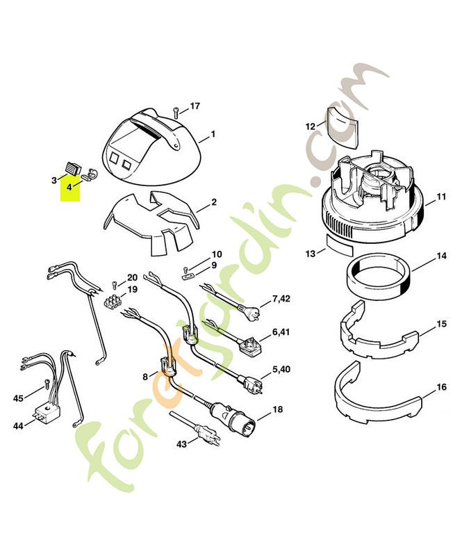 Condensateur 4709-605-1201. Pièce détachée Stihl / Vicking