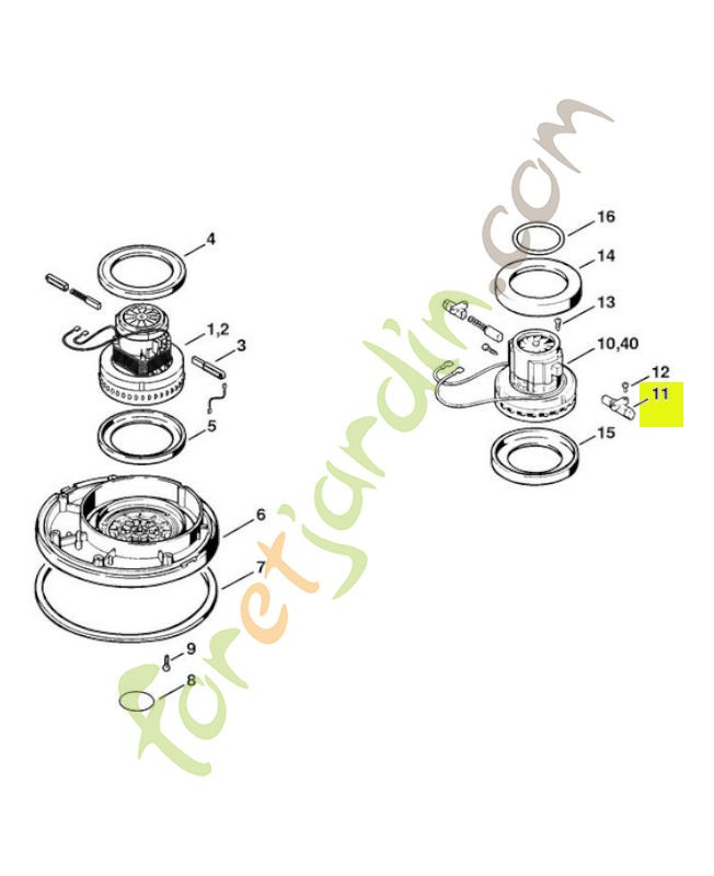 Jeu de charbons se 50 / 100.4709-600-2701 - Pièce détachée Stihl / Vicking