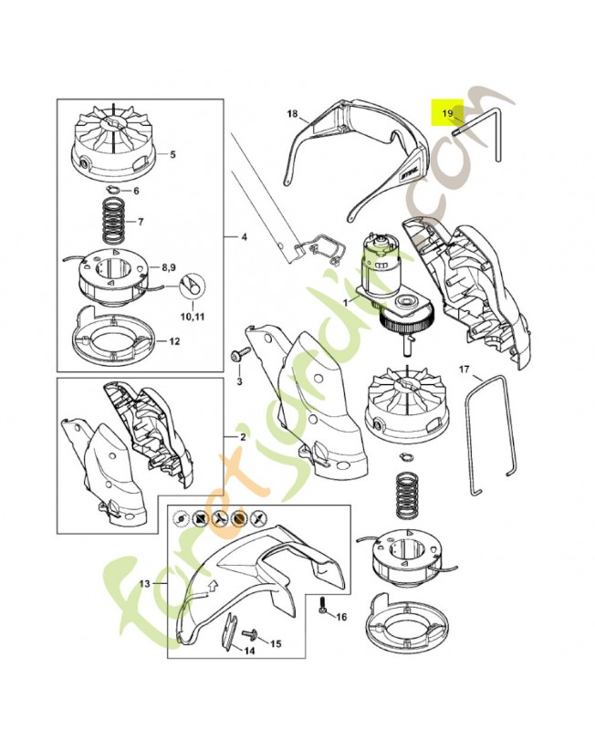 Clé T20x100x50 0812-370-1143- Pièce détachée Stihl