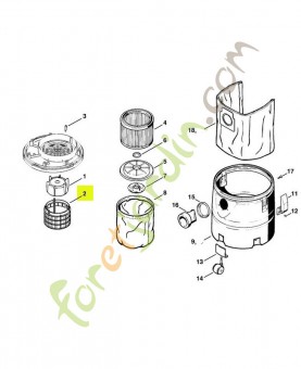 Cage porte-filtre 4709-703-5500- Pièce de détachée Sithl / Vicking