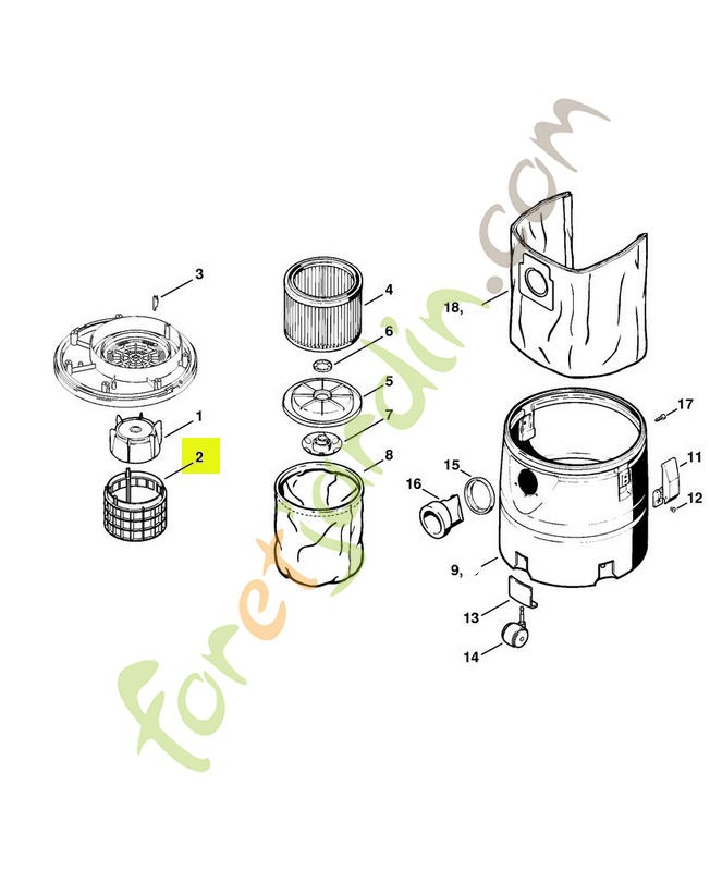Cage porte-filtre 4709-703-5500- Pièce de détachée Sithl / Vicking