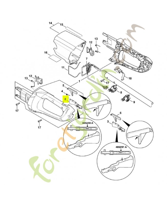 Levier de commande  4852-435-2402- Pièce détachée Stihl