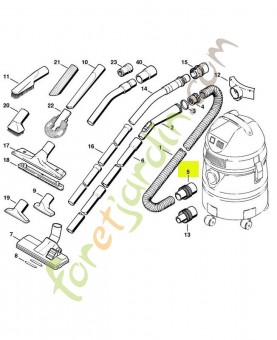 Raccord pour tuyau flexible 4901-503-1505 - Pièce de détachée Sithl / Vicking