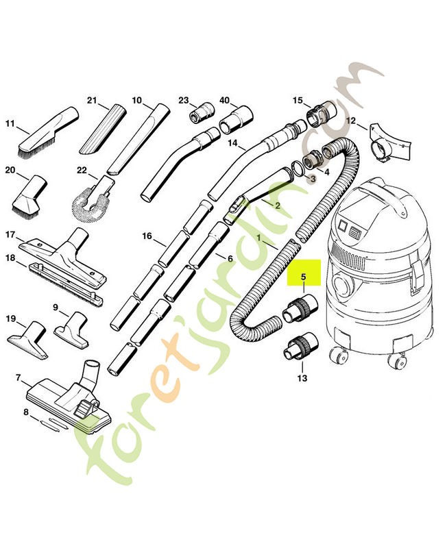 Raccord pour tuyau flexible 4901-503-1505 - Pièce de détachée Sithl / Vicking