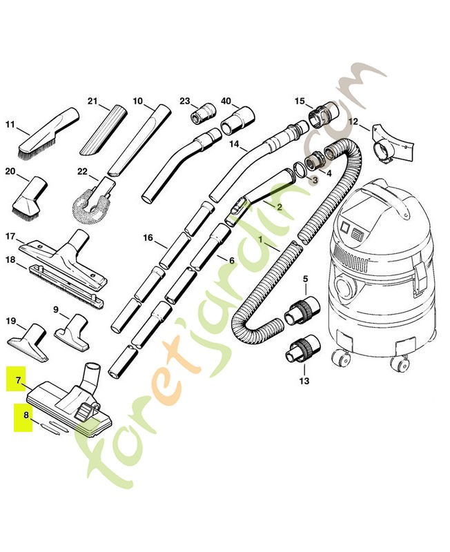 Embout combiné 4901-500-2503. Pièce détachée Stihl / Vicking