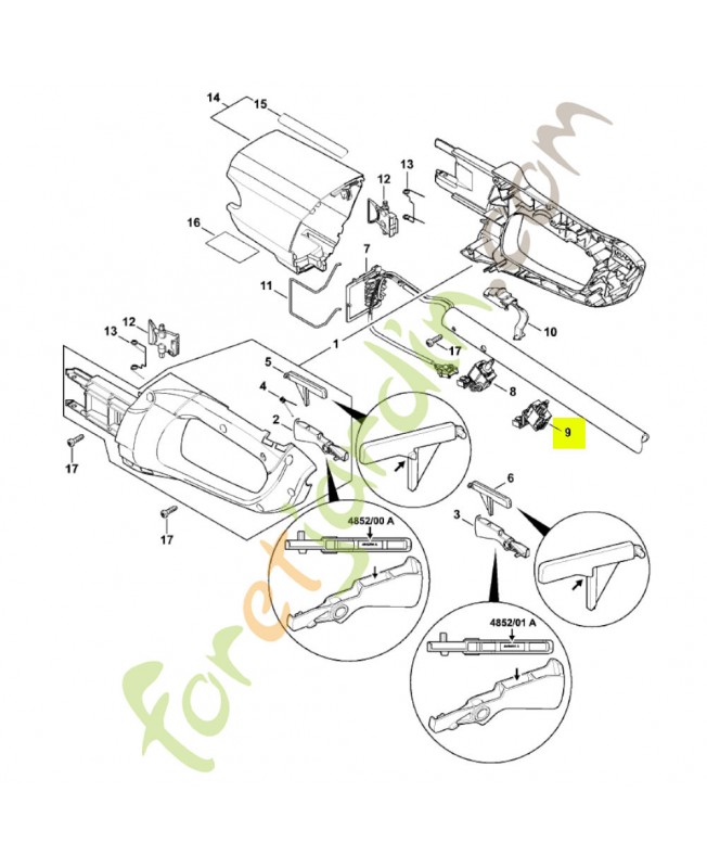 Interrupteur 4852-430-0500 - Pièce de détachée Sithl