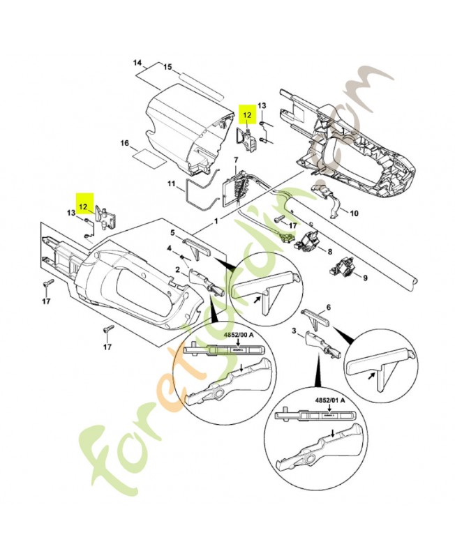 Levier d'arret 4852-435-7301 - Pièce détachée Stihl