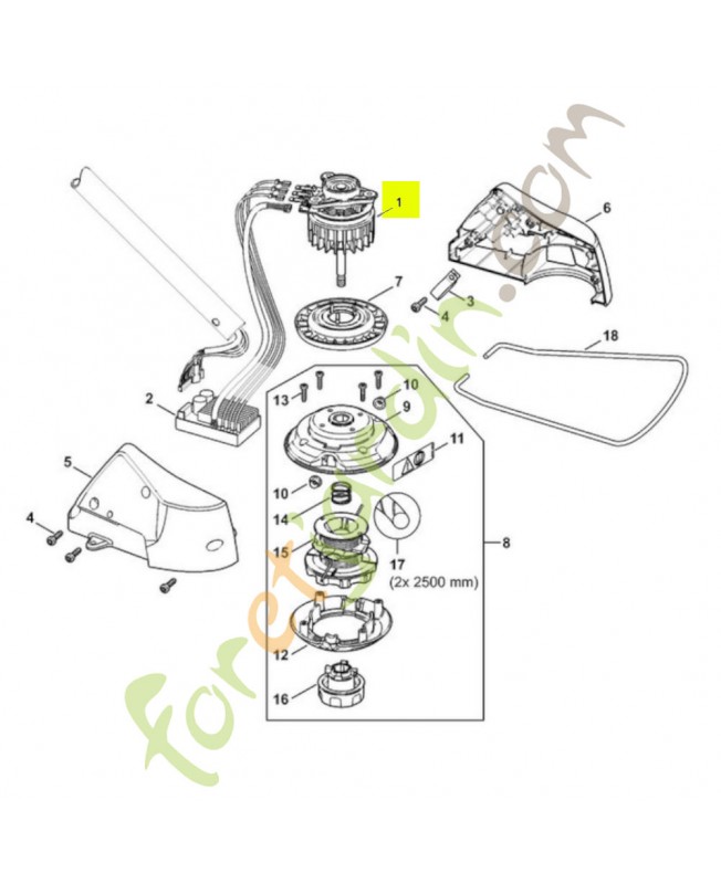 Moteur électrique 4852-600-0200. Pièce de rechange Sithl
