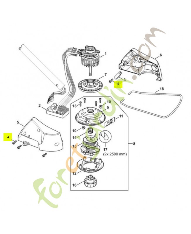 Vis cylindrique 9074-477-4132. Pièce de rechange Sithl