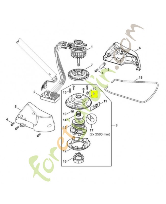 Carter supérieur référence 4006-713-3201 - Pièce détachée Stihl