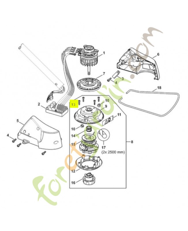 Vis cylindrique IS-P4x16 9074-478-3025. Pièce détachée Stihl