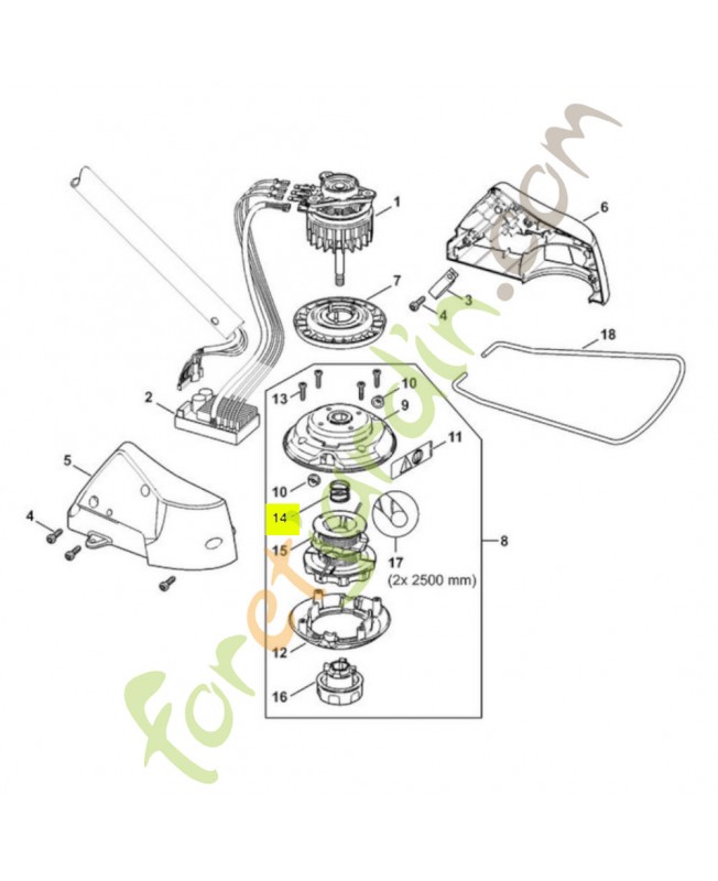 Ressort de pression 0000-997-2015. Pièce de rechange Sithl