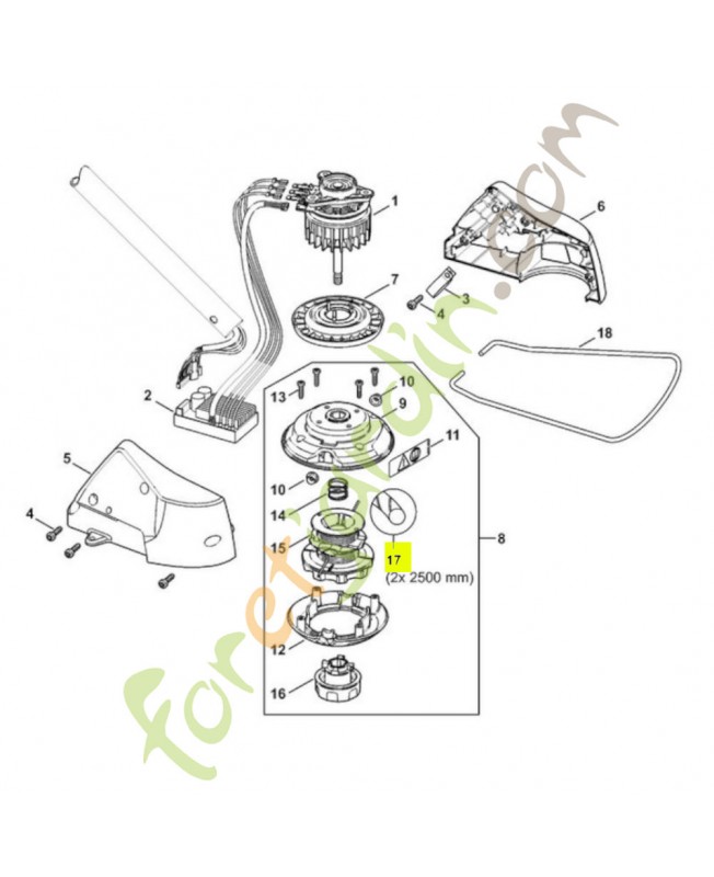 Fil nylon pour debroussailleuse  2 mm x 14 m STIHL 0000-930-2416