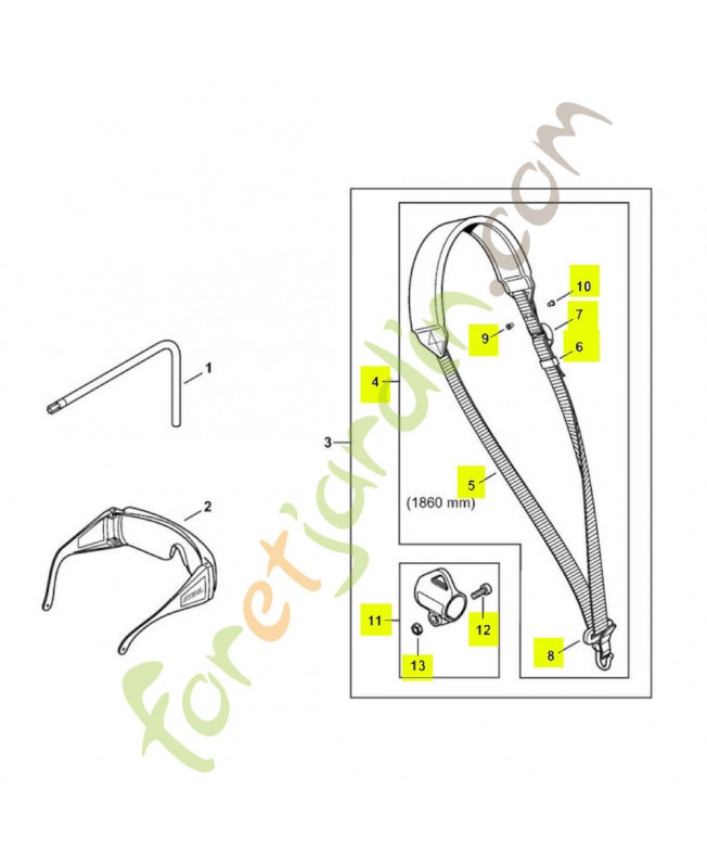 Harnais simple Stihl référence 4852-007-1000