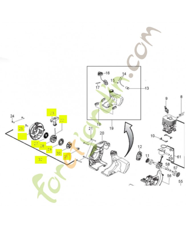 Carter de lanceur complet  579063101- Pièce de détachée Husqvarna