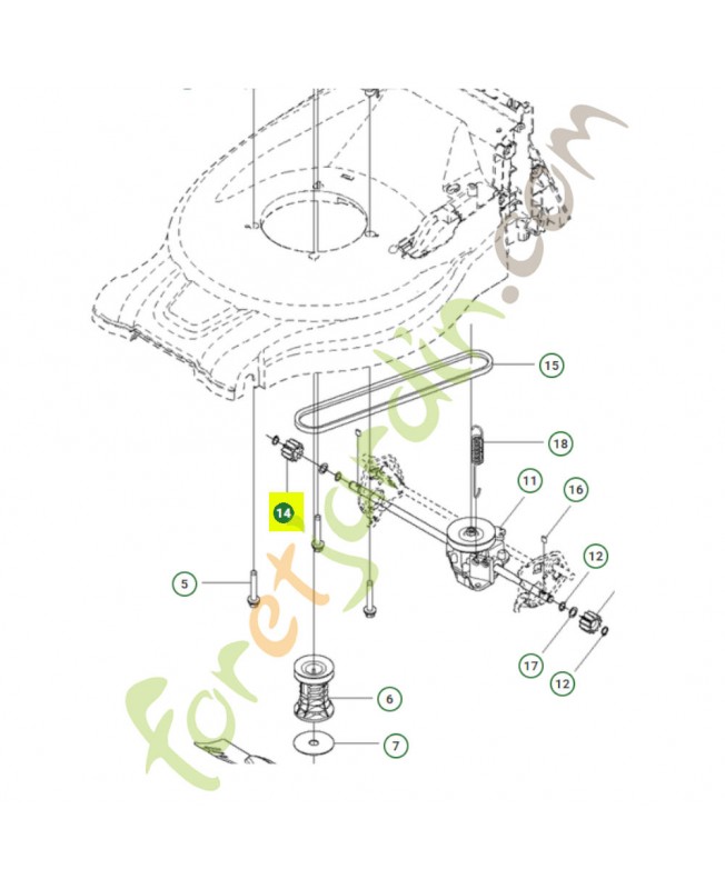 Pignon gauche Husqvarna ref. 501869701