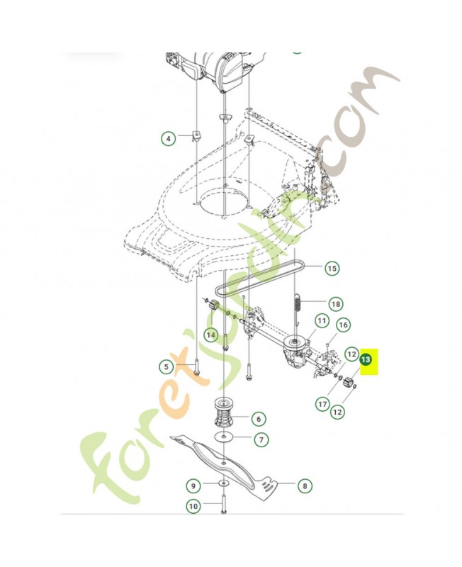 Pignon droit 501869702- Pièce détachée Husqvarna