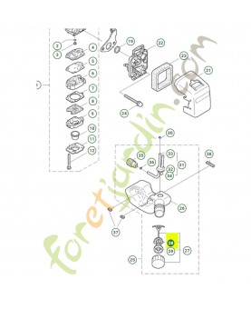 Joint de bouchon  544296501- Pièce de détachée Husqvarna