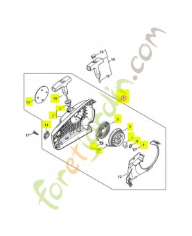 Carter de ventilateur avec lanceur 1137-080-2115- Pièce détachée Stihl