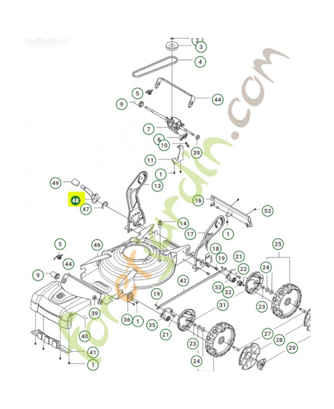 Levier 504838201- Pièce de détachée Husqvarna