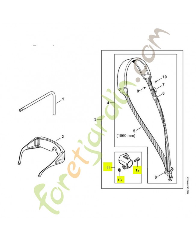 Oeillet de suspension 0000-790-8801- Pièce détachée Stihl