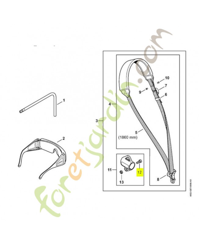 Vis cylindrique is m5 x 16 9022-341-0980 - Pièce détachée Stihl